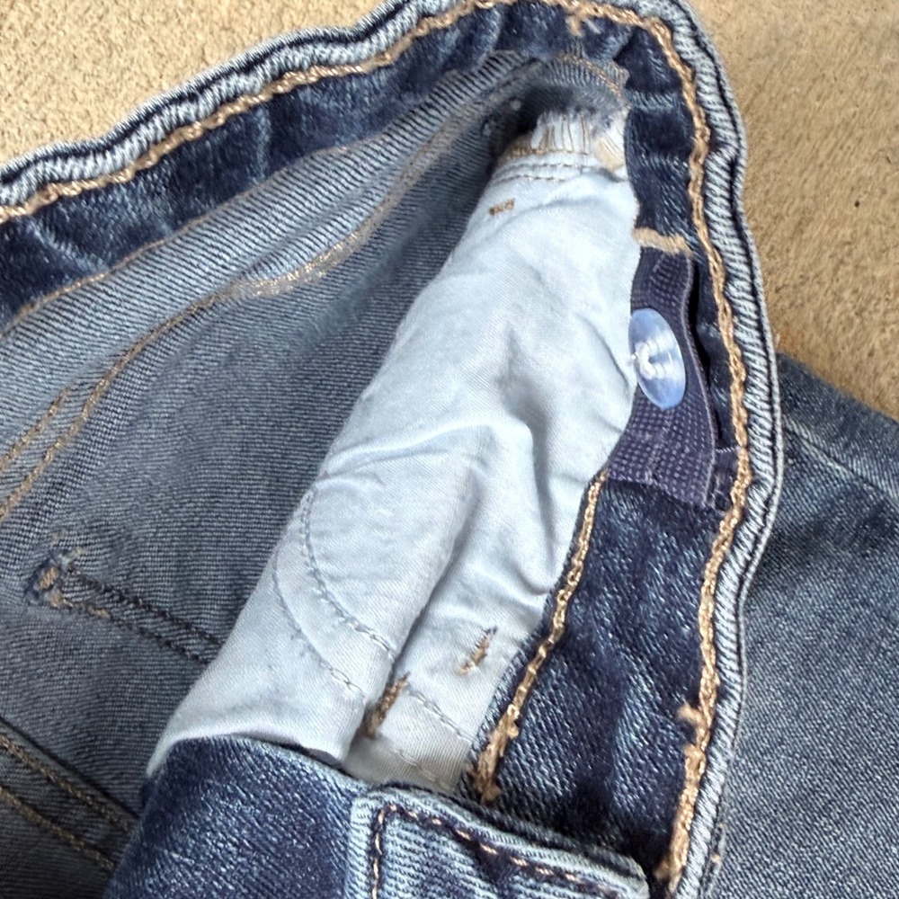 Jumping Beans Girls Medium Wash Bootcut Denim Jeans Size 6X Adjustable Waist - Picture 4 of 6
